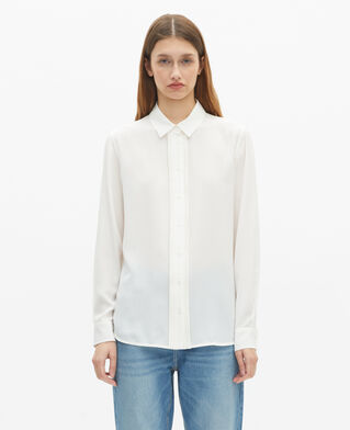 The Kooples FEMME ECRU chemise en soie écrue
