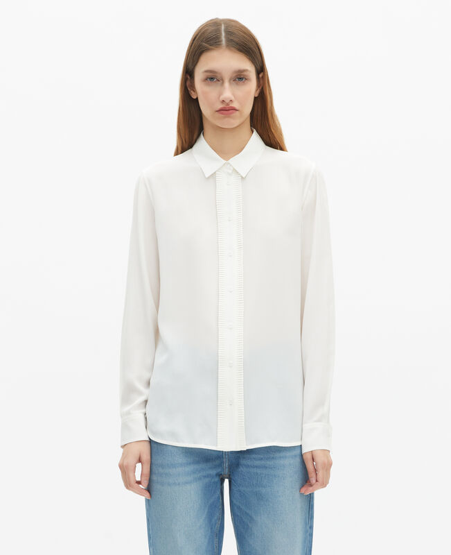 The Kooples FEMME ECRU chemise en soie écrue