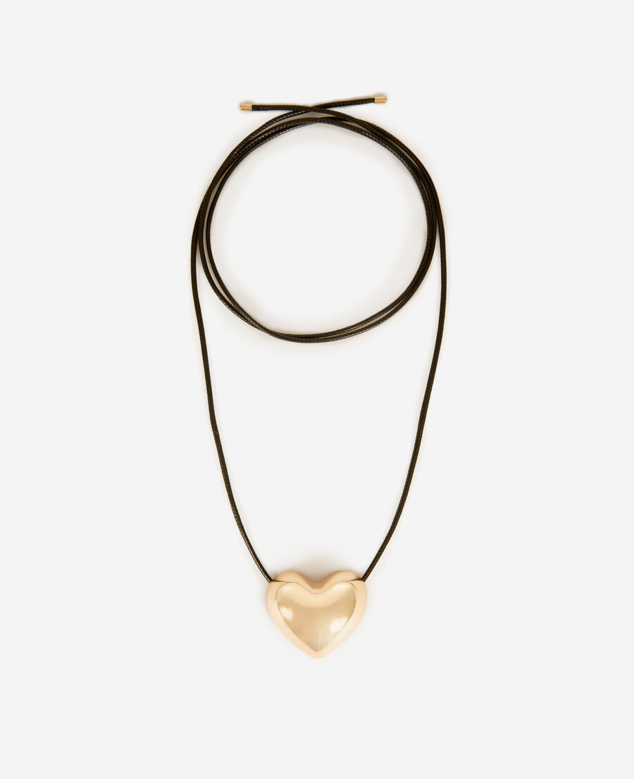 The Kooples WOMEN GOLD golden heart pendant necklace
