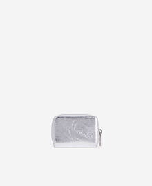 The Kooples FEMME SILVER porte monnaie blason en cuir argenté