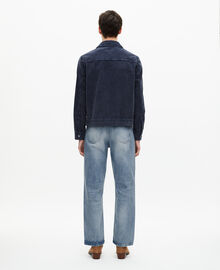 The Kooples HOMME DARK NAVY veste en coton bleu marine