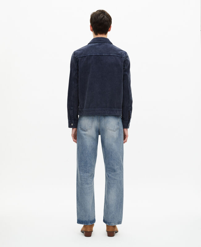 The Kooples HOMME DARK NAVY veste en coton bleu marine