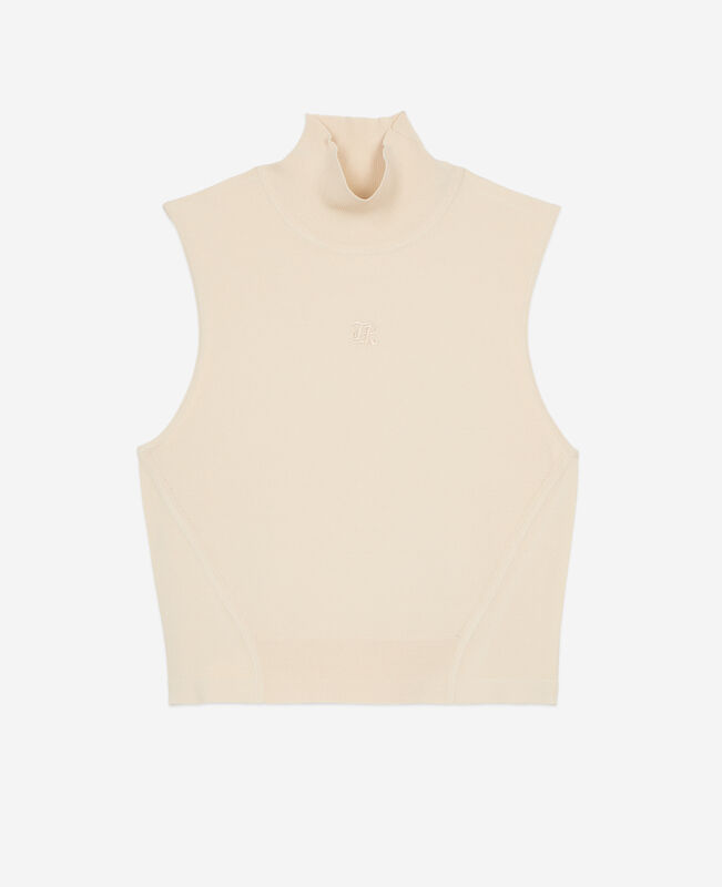 The Kooples FEMME BEIGE TAUPE top en maille beige