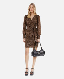 The Kooples FEMME LEOPARD robe portefeuille courte imprimé léopard