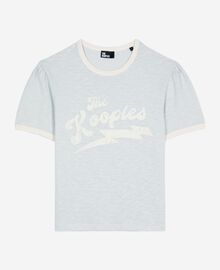 The Kooples FEMME LIGHT BLUE t-shirt avec sérigraphie bleu clair