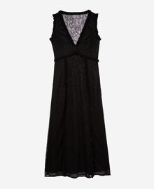 The Kooples FEMME BLACK robe longue avec dos en dentelle noire