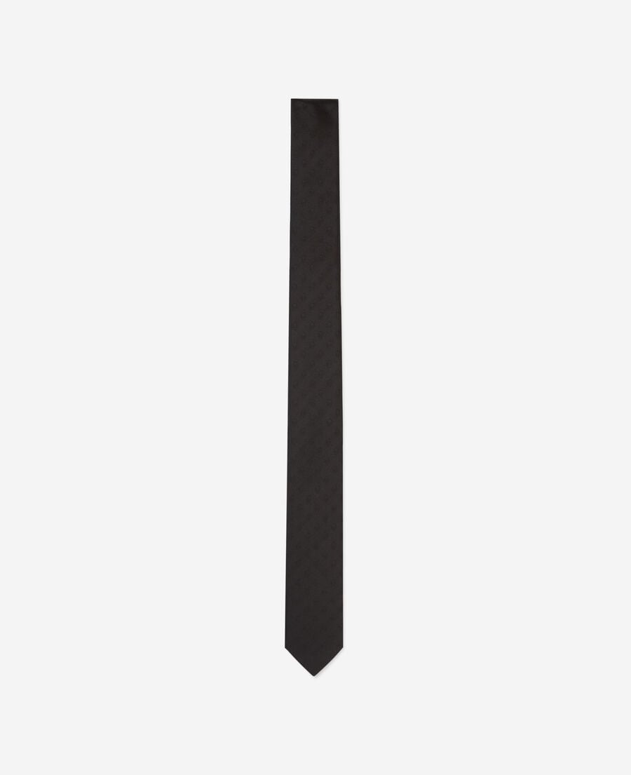 The Kooples HOMME BLACK cravate en soie noire