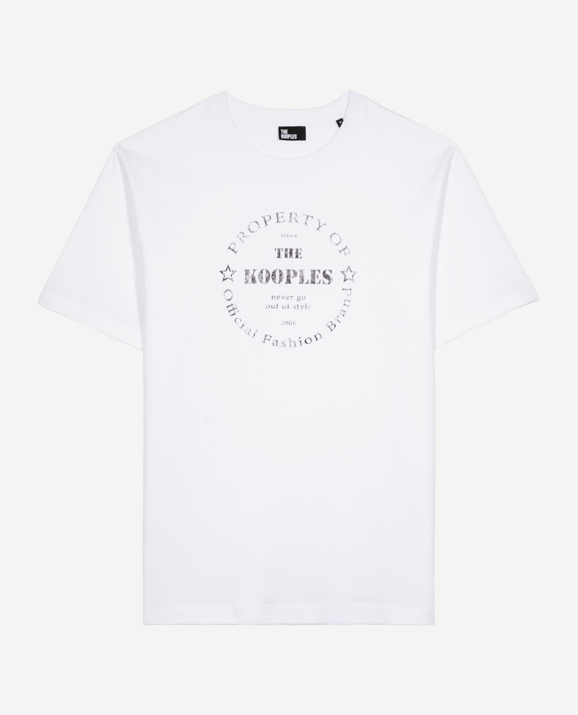 T-shirt avec sérigraphie blanc, WHITE, hi-res image number null