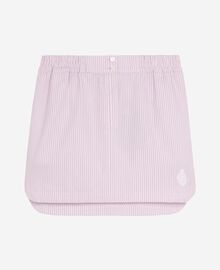 The Kooples FEMME PINK BLACK jupe courte à rayures rose