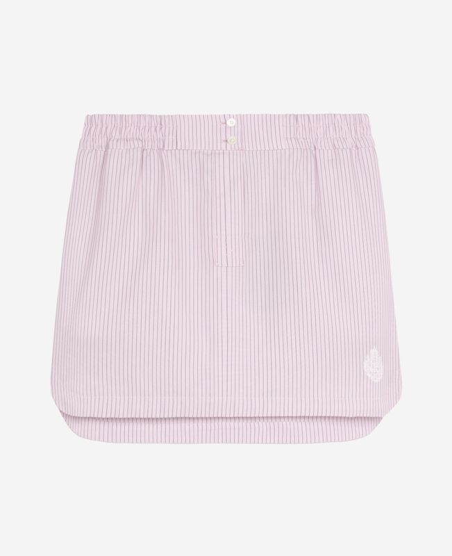The Kooples FEMME PINK BLACK jupe courte à rayures rose