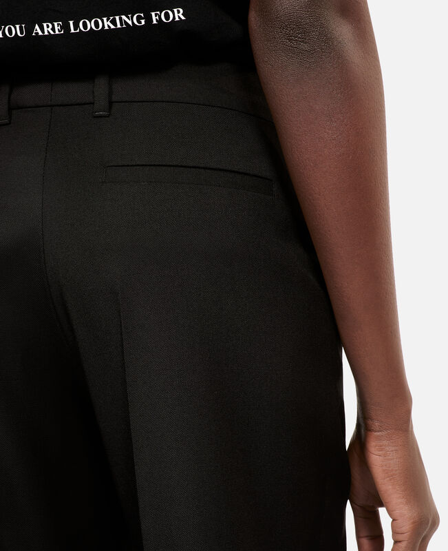 The Kooples FEMME BLACK pantalon tailleur en laine coupe droite noir 