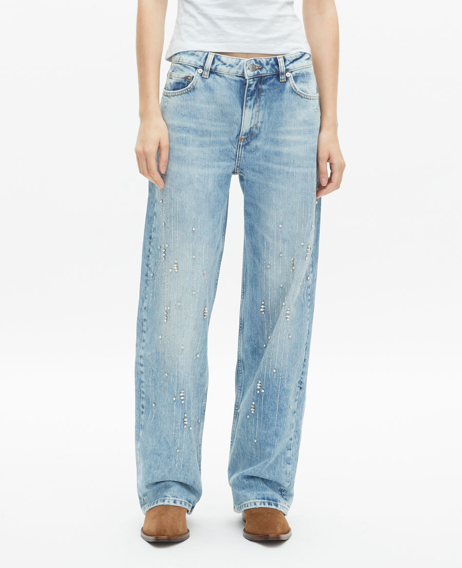 The Kooples WOMEN BABY BLUE light blue wide jeans