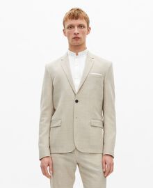 The Kooples HOMME BEIGE veste de costume en laine coupe ajustée beige
