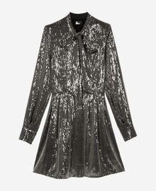 The Kooples FEMME GREY robe courte à sequins grise