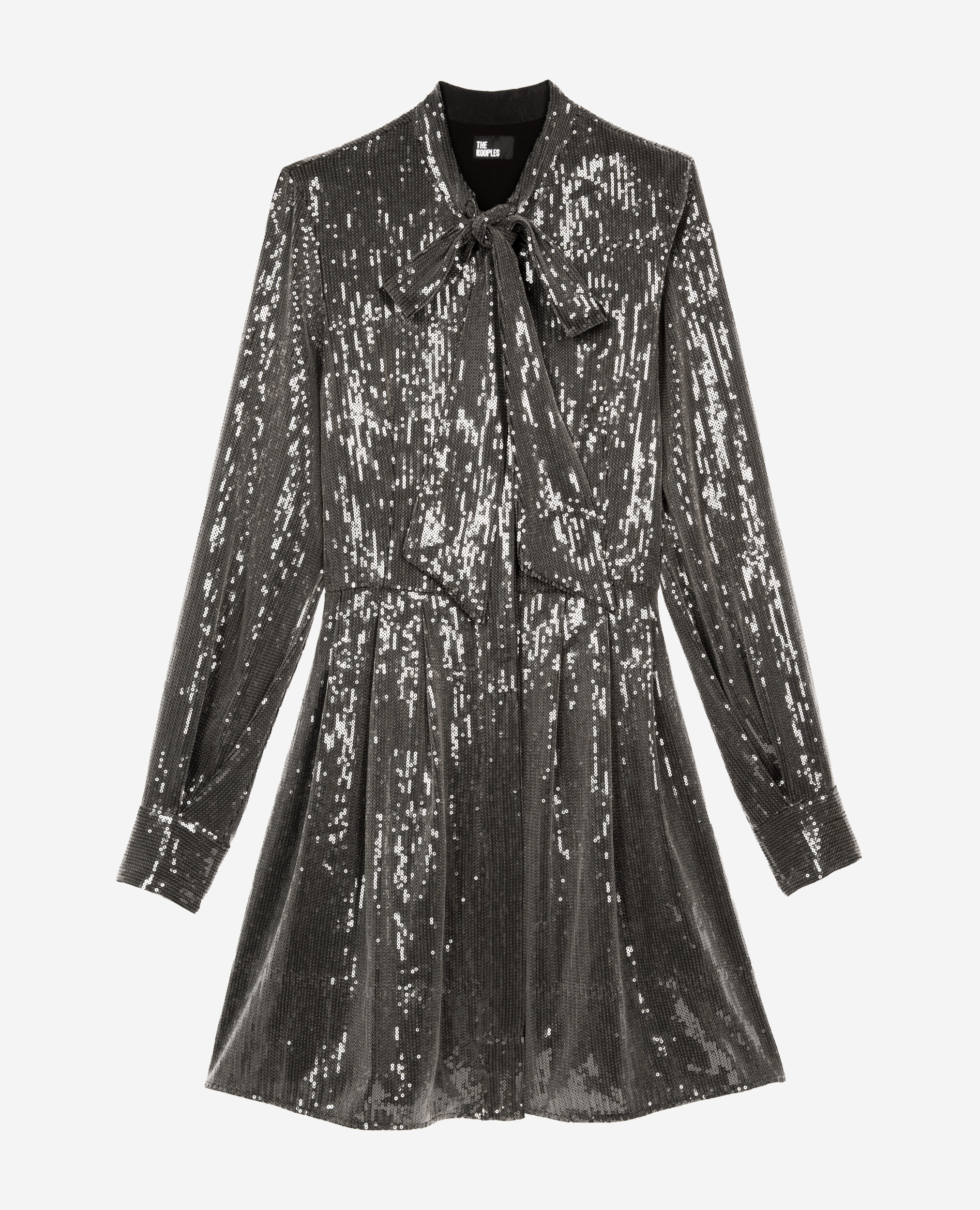 Robe courte à sequins grise, GREY, hi-res image number null