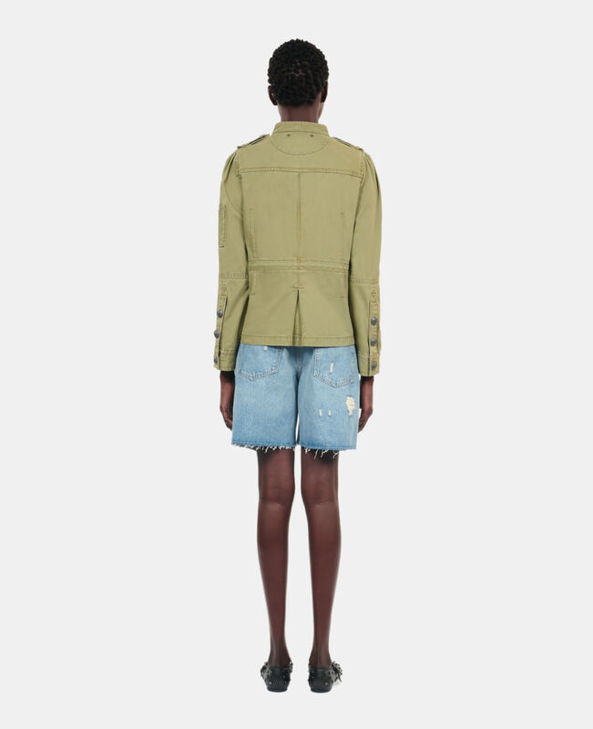 The Kooples FEMME OLIVE NIGHT veste style officier kaki