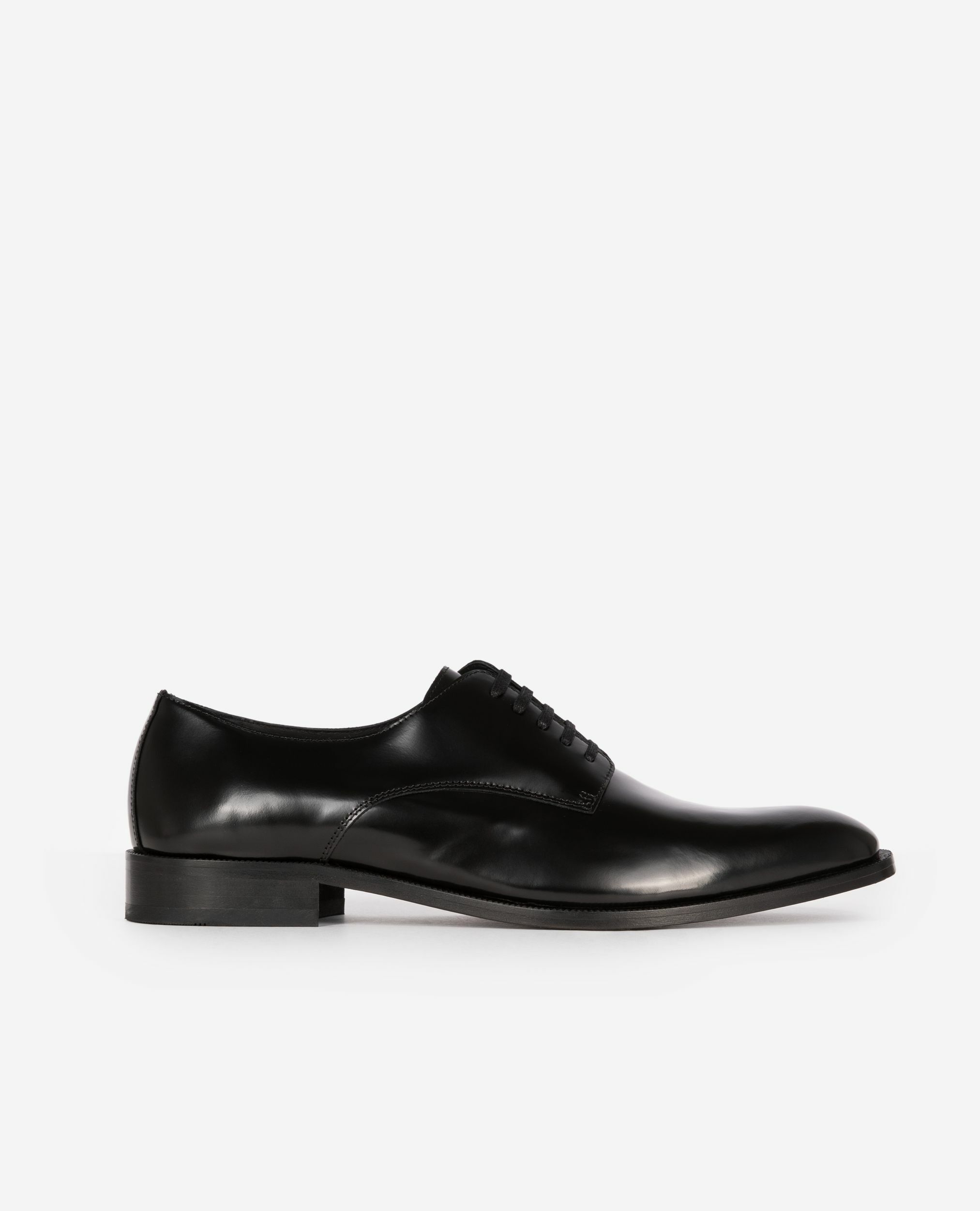 Derbies en cuir noir, BLACK, hi-res image number null