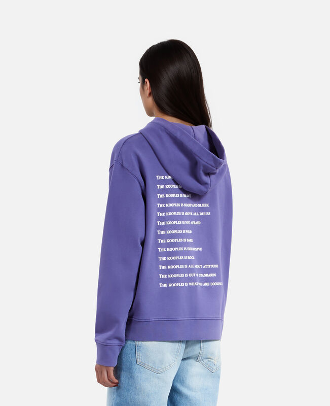 The Kooples FEMME BLUE ATLANTIQUE sweatshirt à capuche what is violet