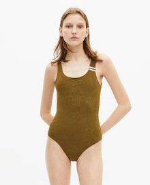 The Kooples FEMME KAKI maillot de bain the kooples x luz une pièce bretelles kaki