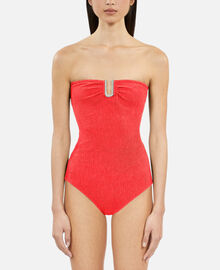 The Kooples FEMME RED maillot de bain the kooples x luz une pièce bustier rouge