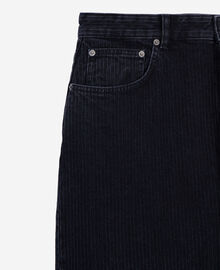The Kooples HOMME BLACK WASHED jean baggy effet côtelé noir