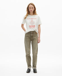The Kooples FEMME ECRU t-shirt avec sérigraphie écru
