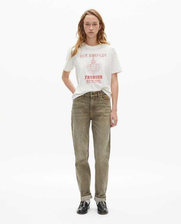 The Kooples FEMME ECRU t-shirt avec sérigraphie écru
