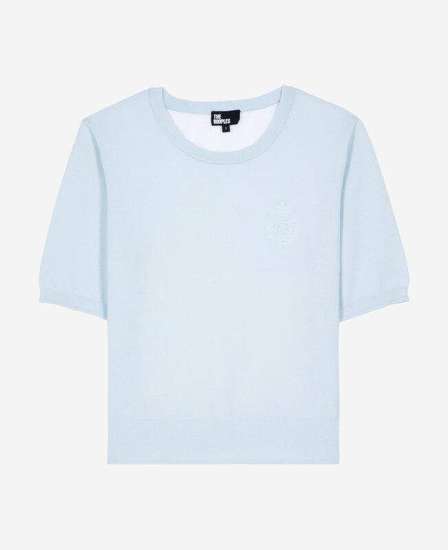 The Kooples FEMME BABY BLUE pull manches courtes bleu clair