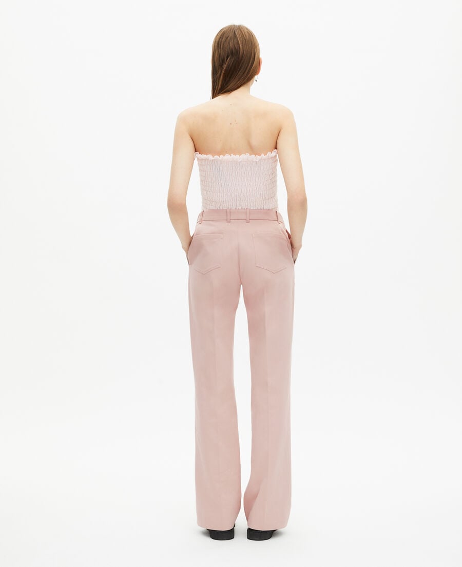 The Kooples FEMME LILA pantalon large rose clair