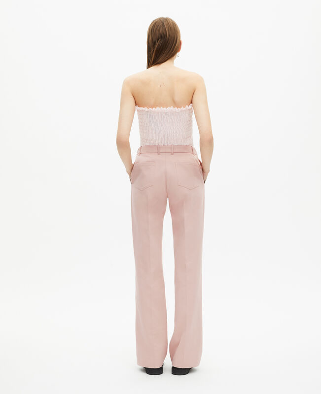 The Kooples FEMME LILA pantalon large rose clair