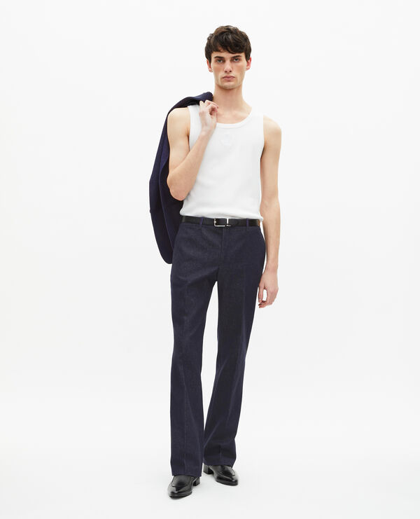 The Kooples HOMME NAVY pantalon de costume effet denim bleu