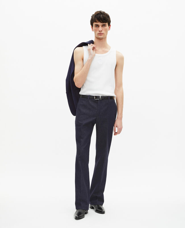 The Kooples HOMME NAVY pantalon de costume effet denim bleu