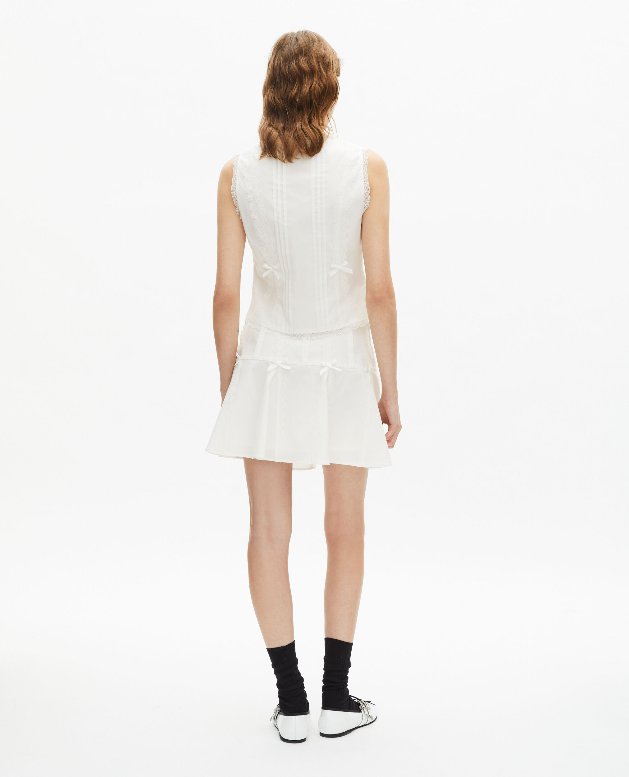 Top avec dentelle écru, ECRU, hi-res image number null