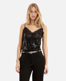 The Kooples FEMME SILVER ceinture fine en métallerie argentée