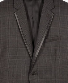 The Kooples HOMME DARK GREY veste de costume en laine prince de galles grise