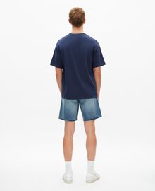 The Kooples HOMME DARK NAVY t-shirt avec broderie logo bleu marine