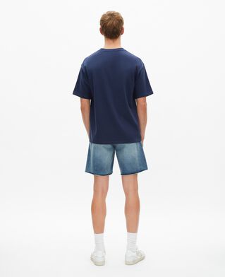 The Kooples MEN DARK NAVY t-shirt with navy blue logo embroidery