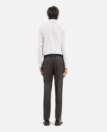 The Kooples HOMME DARK GREY pantalon de costume en laine prince de galles gris