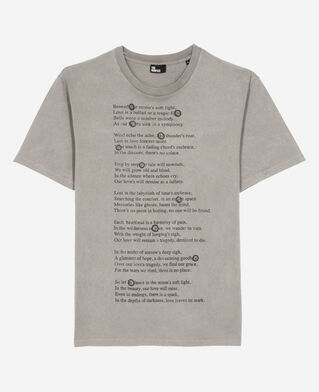 The Kooples HOMME GREY MELANGE t-shirt avec sérigraphie gris
