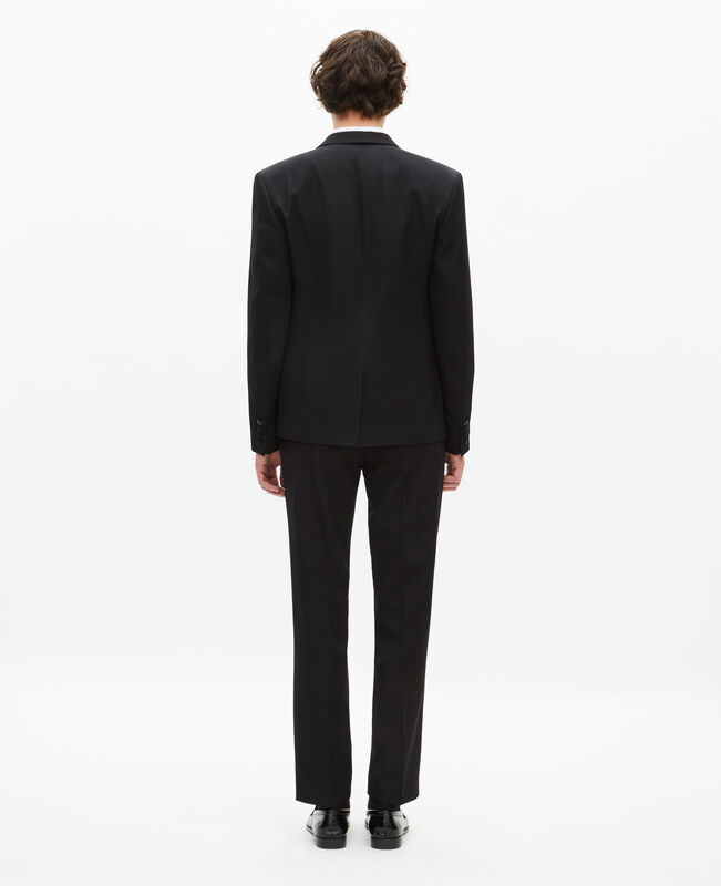 The Kooples HOMME BLACK veste de smoking avec détails en satin coupe ajustée noire