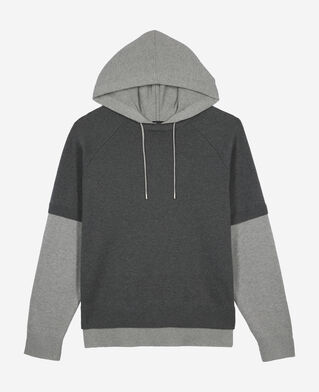 The Kooples HOMME MIDDLE GREY / ANTHRACITE pull en coton gris