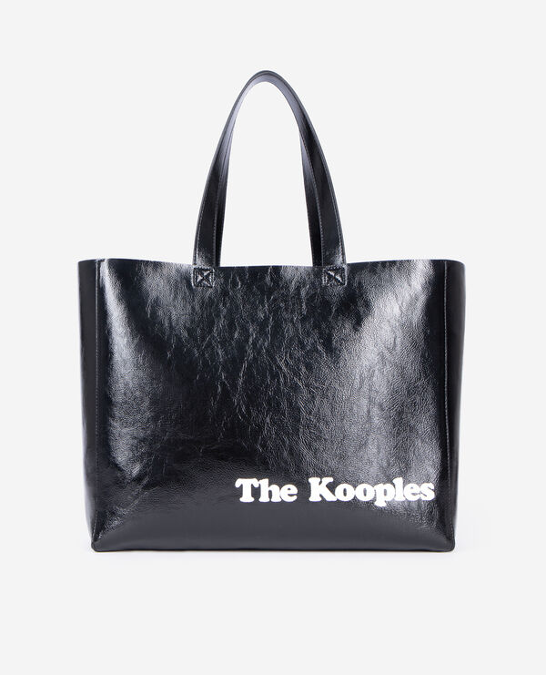 The Kooples FEMME BLACK sac cabas effet cuir noir