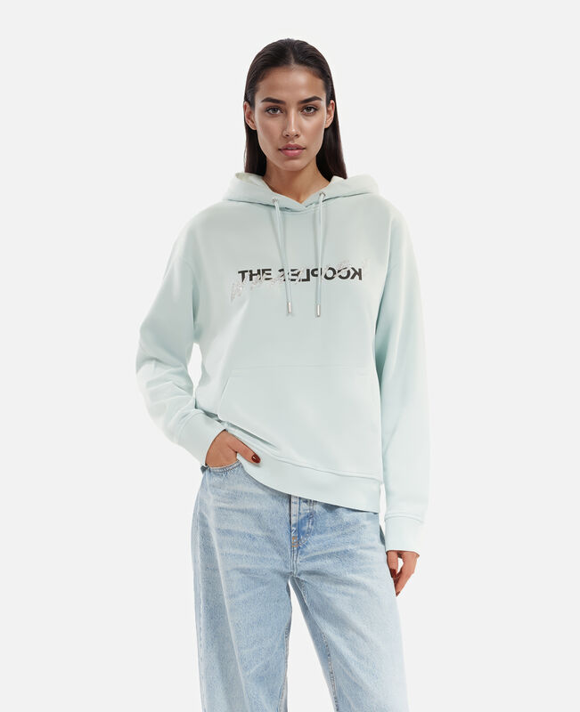 The Kooples FEMME BABY BLUE sweatshirt à capuche what is bleu clair