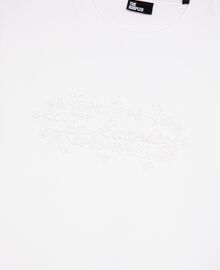 The Kooples FEMME WHITE t-shirt avec broderie logo blanc