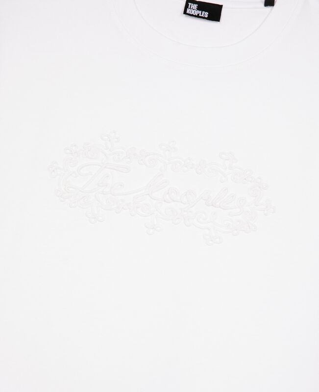 The Kooples FEMME WHITE t-shirt avec broderie logo blanc