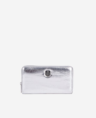 The Kooples DAMEN SILVER geldbörse blason aus silbernem leder