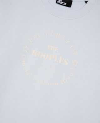 The Kooples FEMME LIGHT BLUE sweatshirt avec sérigraphie bleu clair