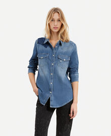 The Kooples FEMME USED chemise en denim bleue