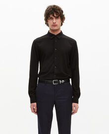 The Kooples HOMME BLACK chemise noire avec broderie