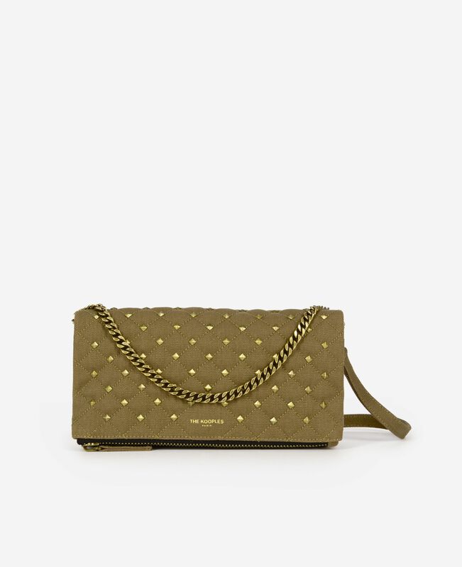 The Kooples FEMME KAKI pochette héritage small en canva kaki